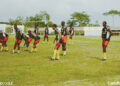 Les espoirs camerounais à l'entraînement