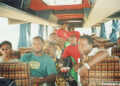 Les joueurs du Canon dans le bus après le match