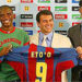 Eto’o finally pulls on Barca shirt