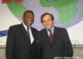 David Mayebi(AFC) et Michel Platini(FIFA)