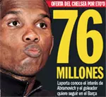 Abrahamovitch prêt à débourser 76 millions d’euros pour Samuel Eto’o