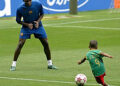 Eto'o et Fils aux entraînements