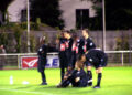 Les joueurs du Racing pendant les tirs aux but