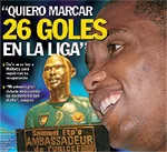 Eto’o :“ Je peux encore gagner le pichichi”