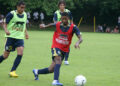 Le "capitaine" Saidou Alioum à l'entraînement