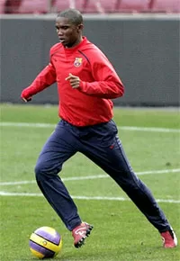 Eto'o à l'entraînement ce mercredi