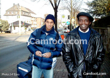 Marvin Matip and his dad, Jean, in Bochum.