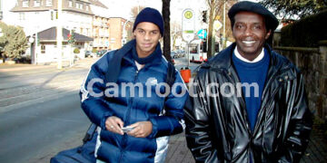 Marvin Matip and his dad, Jean, in Bochum.