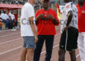 Les coachs Denis Lavagne, Nyongha et Nkono