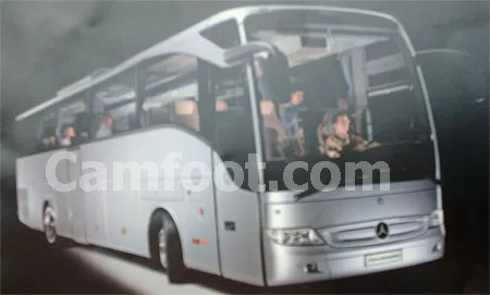 Le prototype du bus qui sera livré aux couleurs des Lions Indomptables