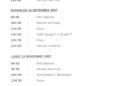 Programme du 17 au 19 Novembre 2007