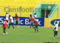 Pendant l'ultime entraînement au stade d'Accra