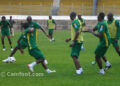 Les Lions pendant l'entraînement de ce mardi au stade Ahmadou Ahidjo