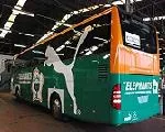 Le bus des Lions indomptables est arrivé au port de Douala
