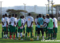 Minute de prière des Lionceaux ce mardi à l'entraînement à Kagali