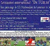 20 Mai 2009 : Le tournoi international de l’unité se disputera en Belgique