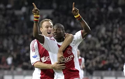 Enoh après son but face à Willen II