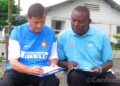 Guisseppe (Inter Milan) et le coach Diallo de Fundesport en séance de travail