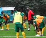 Les Lions A’ en cage au centre Technique de la Fecafoot
