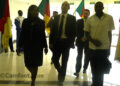 Arrivée de Paul Le Guen au Palais des sports de Yaoundé