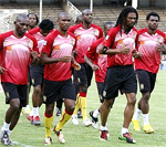 Les Lions se sont entraînés