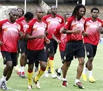 Les Lions se sont entraînés