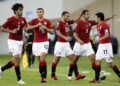 Les joueurs égyptiens après un but face au Benin