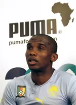 Eto'o pendant la conférence