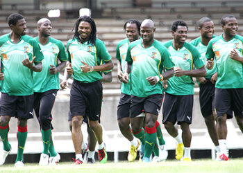 Cameroon kicked off their training Wednesday in Nairobi