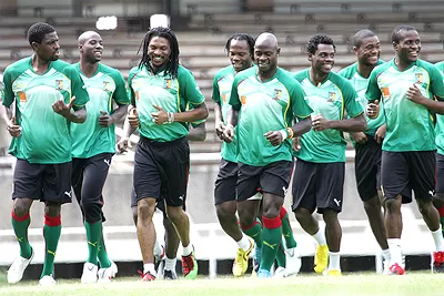 Cameroon kicked off their training Wednesday in Nairobi