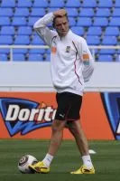 Paul Le Guen et son adjoint dans les stades allemands