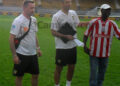 Ribeiro et Paul Le Guen pendant le stage des amateurs de la semaine dernière à Yaoundé