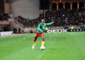Jean Patrick Abouna pendant le match Cameroun-Italie (0-0) en mars dernier à Monaco