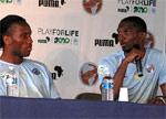 Eto’o et Drogba comptent sur le soutien du public au Mondial