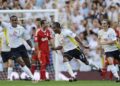 Assou-Ekotto after his goal against Liverpool at the opening of season
