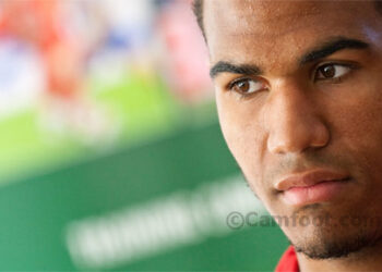 Maxim Choupo-Moting en conférence de presse à Lienz