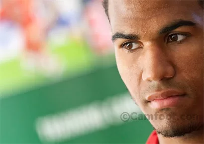 Maxim Choupo-Moting en conférence de presse à Lienz