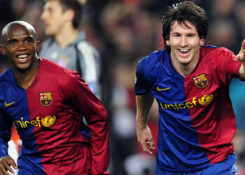 Messi double Eto&rsquo;o