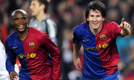 Messi double Eto&rsquo;o