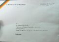 L'enveloppe contenant la lettre du chef de l'Etat