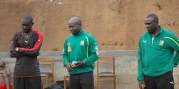 Serge Méké ici à gauche en compagnie de Richard Towa et Bertin Ebwellè