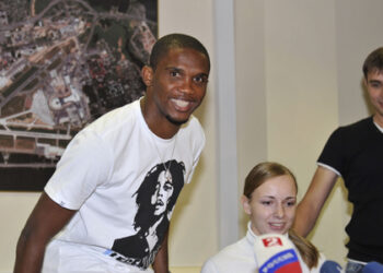 Eto&rsquo;o est arrivé en Russie