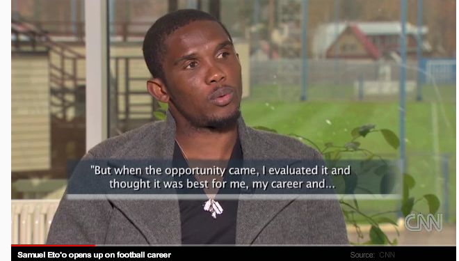 Eto&rsquo;o et l&rsquo;argent russe
