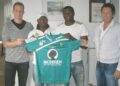 Daniel Ernemann (le directeur sportif), Cyrille Belinga, Pierre Boya et Alex Merhle