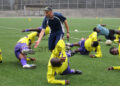 Unisport pendant l'entrainement de mercredi à Douala