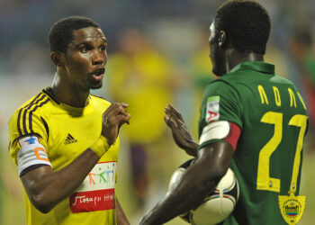 Eto&rsquo;o marque et l&rsquo;Anzhi gagne