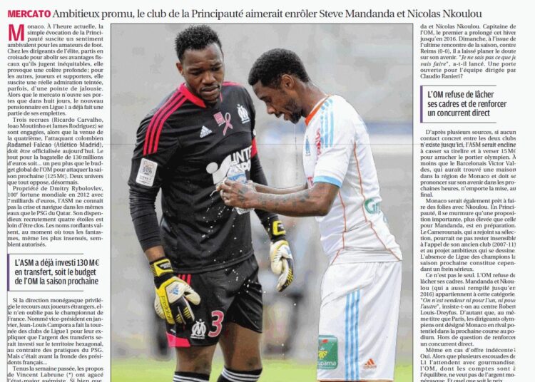 Lions en club: Marseille signe sur Nkoulou