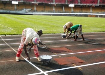 Coupe du Cameroun : Le stade Omnisports en chantier (Images)