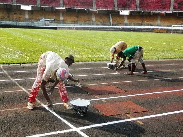 Coupe du Cameroun : Le stade Omnisports en chantier (Images)