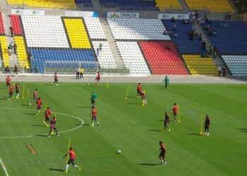 Vitoria: Les Lions se sont entraînés